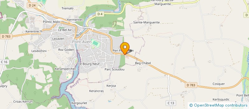 localisation de l'entreprise SCI AVEN MECANIQUE  PONT-AVEN