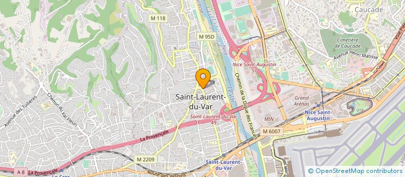 localisation de l'entreprise SCI AVENIR à SAINT-LAURENT-DU-VAR