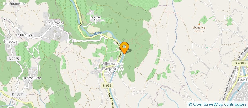 localisation de l'entreprise SCI AVENIR  VILLEMAGNE L'ARGENTIERE