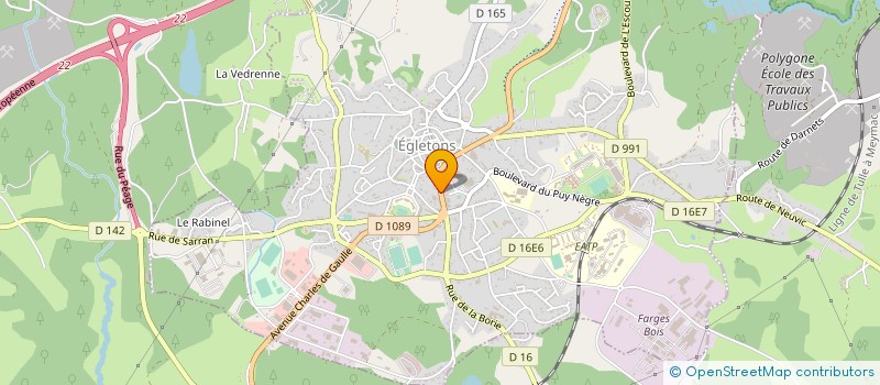 localisation de l'entreprise SCI AVENIR à EGLETONS