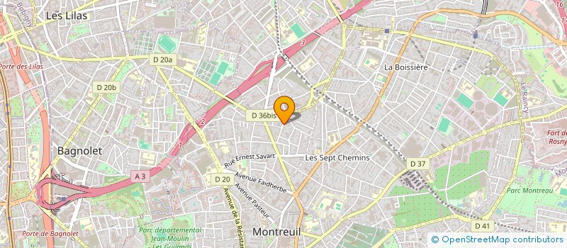 localisation de l'entreprise SCI AVENIR à MONTREUIL