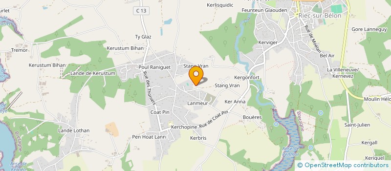 localisation de l'entreprise SCI AVENIR  RIEC-SUR-BELON