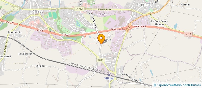 localisation de l'entreprise SCI AVENIR  YFFINIAC