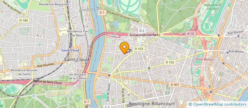 localisation de l'entreprise SCI AVENIR à BOULOGNE-BILLANCOURT