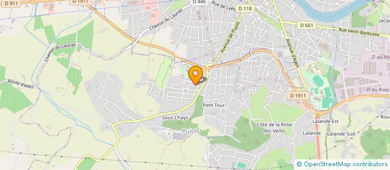 localisation de l'entreprise SCI AVENIR  PUJOLS