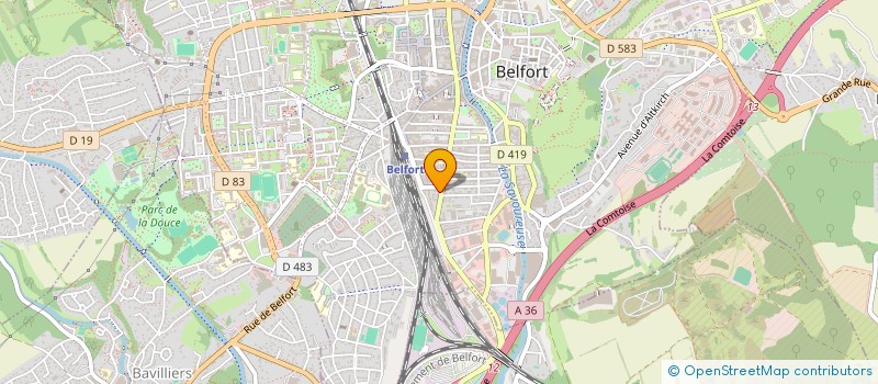 localisation de l'entreprise SCI AVENIR +  BELFORT