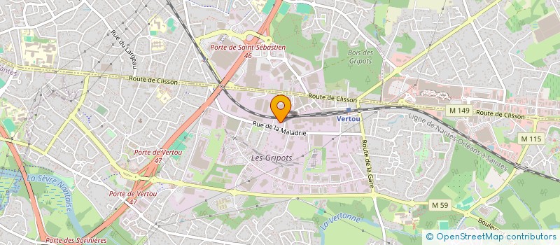 localisation de l'entreprise SCI AVENIR  VERTOU