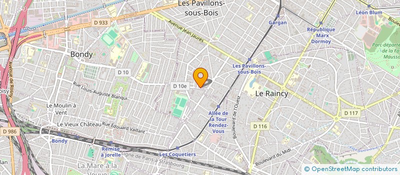 localisation de l'entreprise SCI AVENIR DES BATIGNOLLES  LES PAVILLONS-SOUS-BOIS