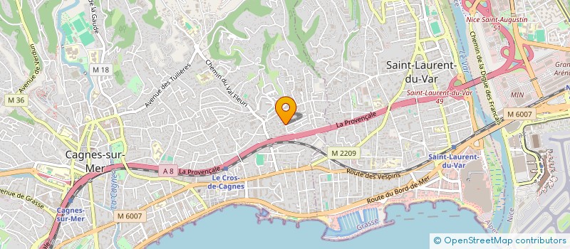 localisation de l'entreprise SCI AVENIR V.P. SUD à CAGNES-SUR-MER