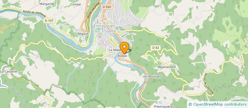 localisation de l'entreprise SCI AVENUE DE RODIEZ  ENTRAYGUES-SUR-TRUYERE