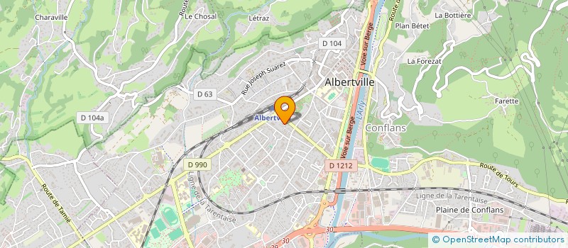 localisation de l'entreprise SCI AVENUE J. JAURES  ALBERTVILLE