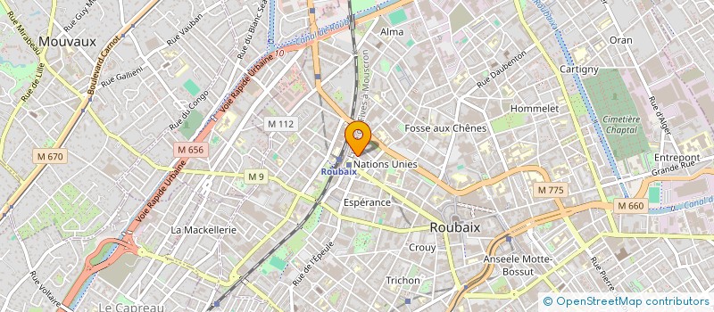 localisation de l'entreprise SCI AVERROES  ROUBAIX