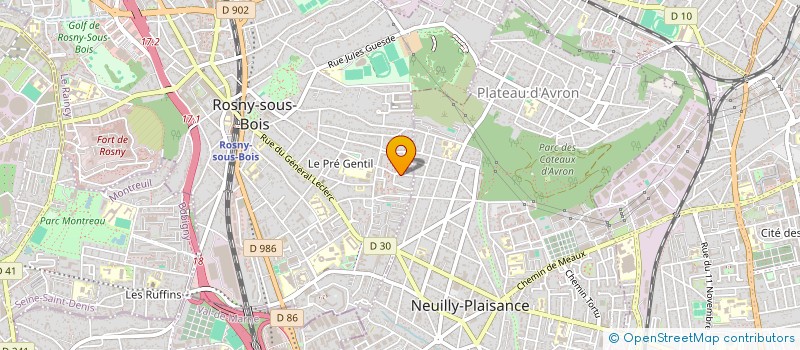 localisation de l'entreprise SCI AVICEN à ROSNY-SOUS-BOIS