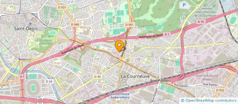 localisation de l'entreprise SCI AVIVA à LA COURNEUVE