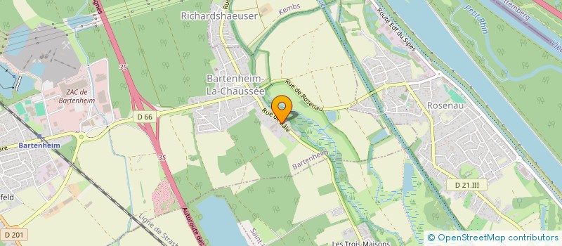 localisation de l'entreprise SCI AWPV  BARTENHEIM