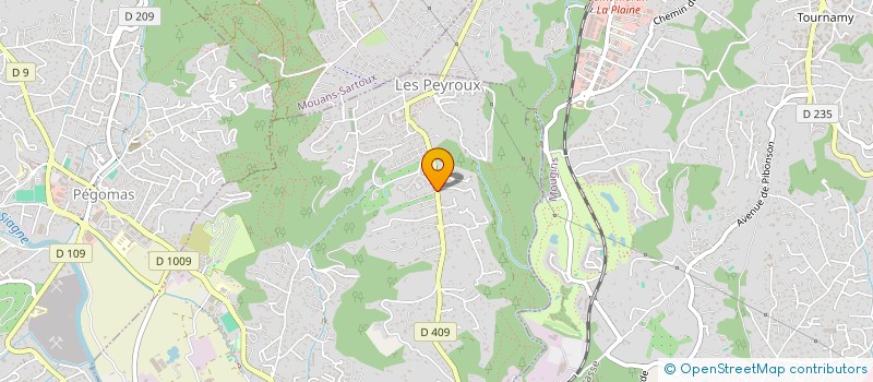 localisation de l'entreprise SCI AXE 409 à LA ROQUETTE-SUR-SIAGNE