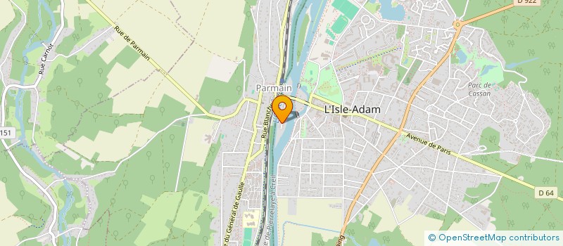 localisation de l'entreprise SCI AXE OUEST à L'ISLE-ADAM