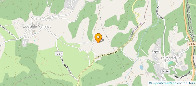 localisation de l'entreprise SCI AXEL  LABASTIDE-MARNHAC