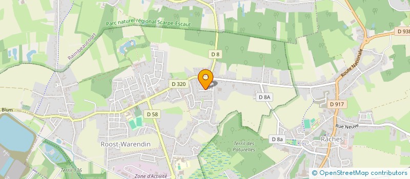 localisation de l'entreprise SCI AXELLE EQUITATION  ROOST-WARENDIN