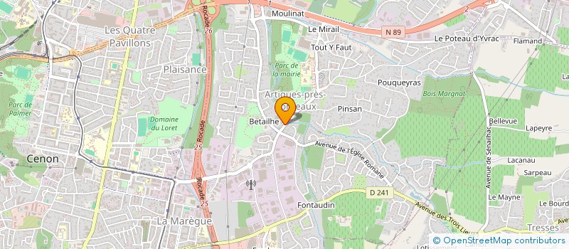 localisation de l'entreprise SCI AXOS  ARTIGUES-PRES-BORDEAUX