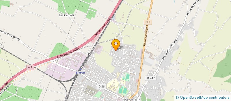 localisation de l'entreprise SCI AXTYS  LIVRON-SUR-DROME