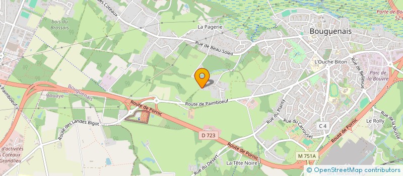 localisation de l'entreprise SCI AYA à BOUGUENAIS