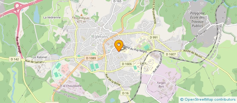 localisation de l'entreprise SCI AYEE  EGLETONS