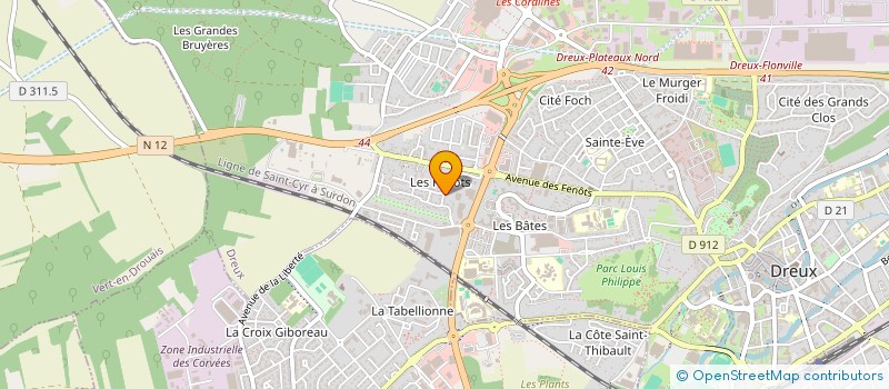 localisation de l'entreprise SCI AZED à DREUX