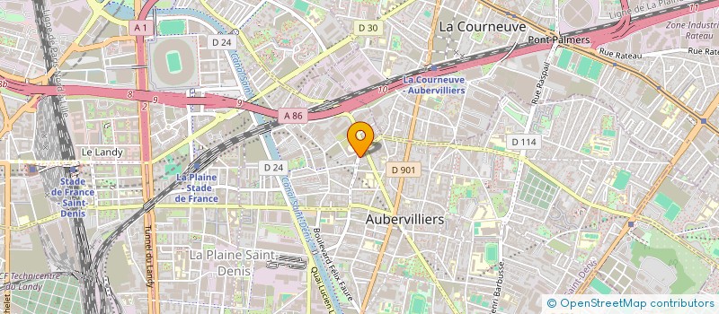 localisation de l'entreprise SCI AZEL  AUBERVILLIERS