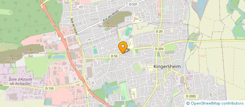 localisation de l'entreprise SCI AZMAN N 1  KINGERSHEIM