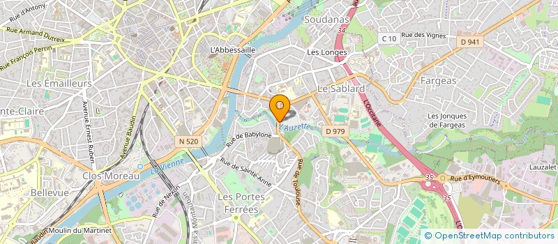 localisation de l'entreprise SCI AZUR à LIMOGES