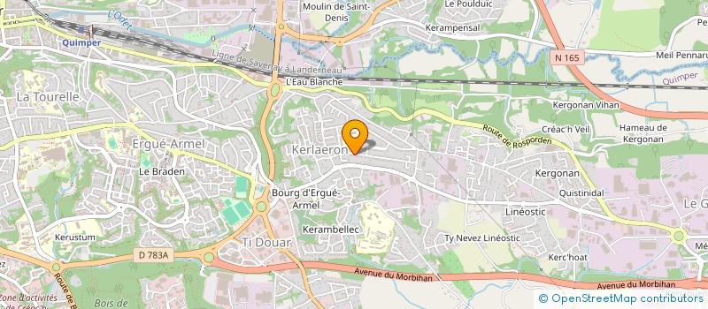 localisation de l'entreprise SCI AZUR  QUIMPER