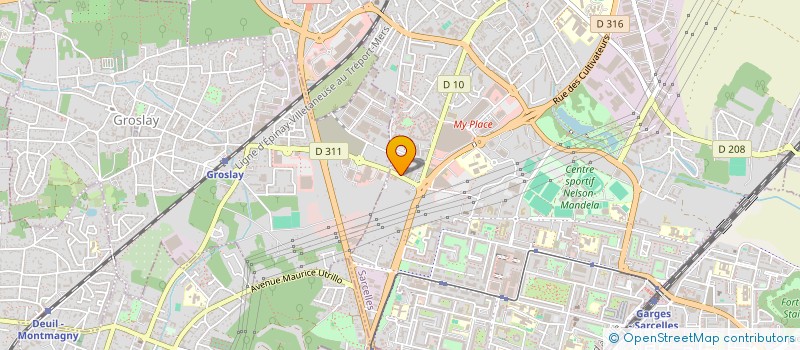 localisation de l'entreprise SCI AZUR  SARCELLES