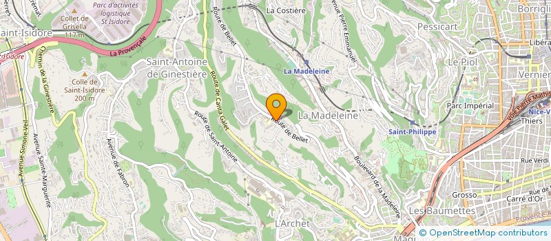 localisation de l'entreprise SCI AZUR à NICE