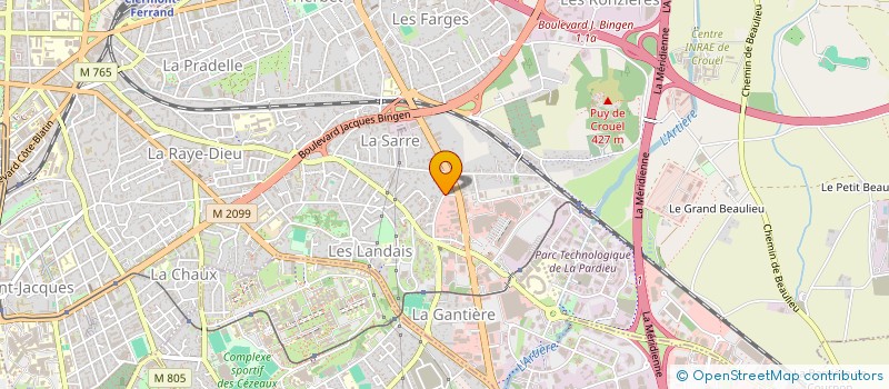 localisation de l'entreprise SCI AZUR  CLERMONT-FERRAND