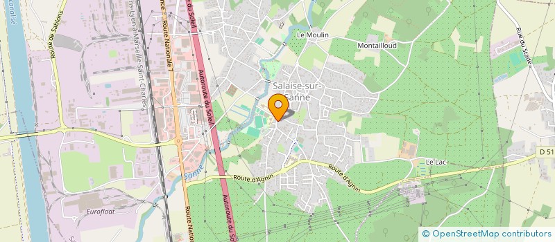 localisation de l'entreprise SCI AZUR  SALAISE-SUR-SANNE