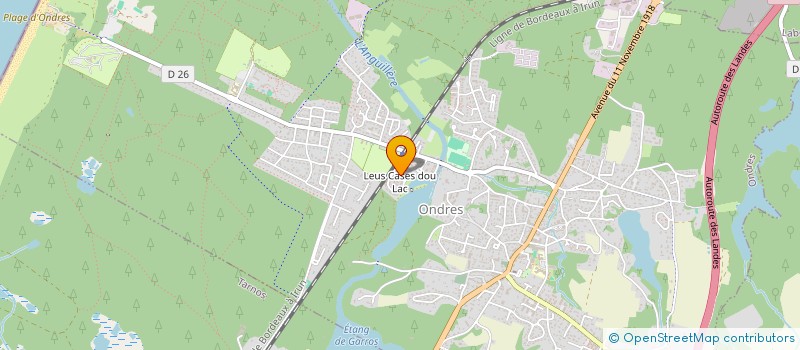 localisation de l'entreprise SCI AZUR à ONDRES