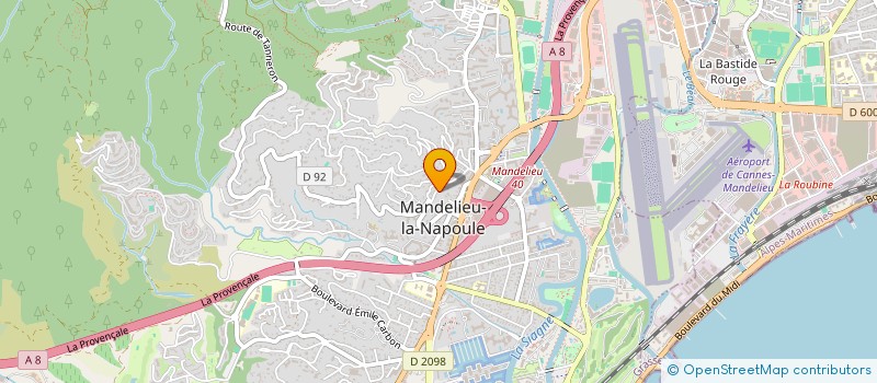 localisation de l'entreprise SCI AZUR à MANDELIEU-LA-NAPOULE