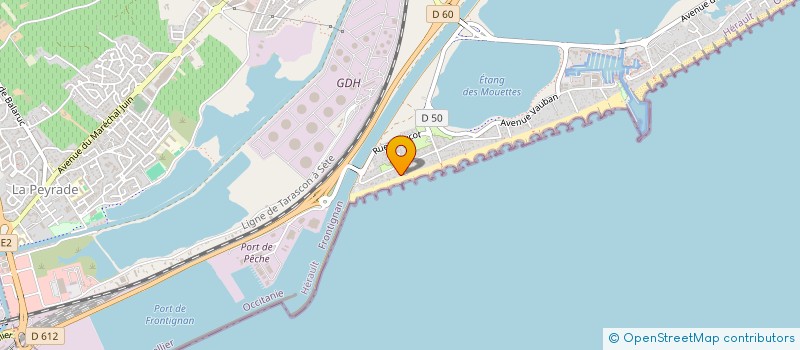 localisation de l'entreprise SCI AZUR à FRONTIGNAN