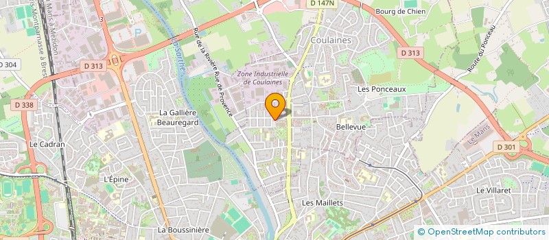 localisation de l'entreprise SCI AZUR  COULAINES