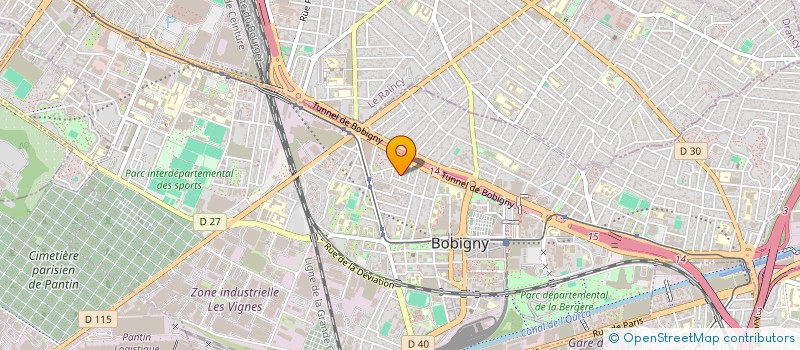 localisation de l'entreprise SCI AZUR  BOBIGNY