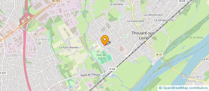 localisation de l'entreprise SCI AZUR  THOUARE-SUR-LOIRE