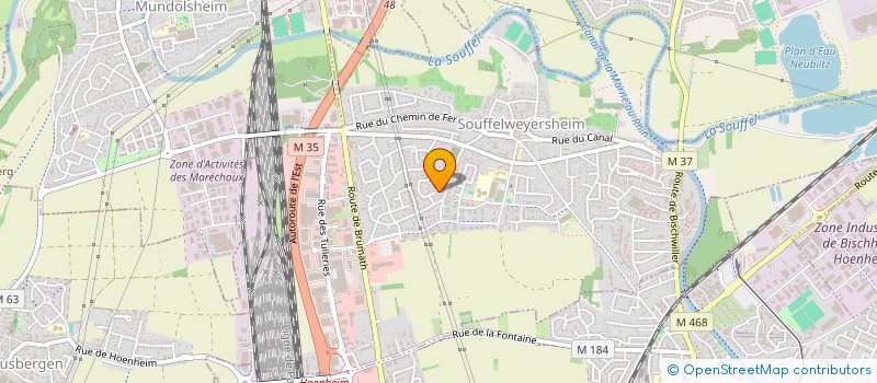 localisation de l'entreprise SCI AZUR  SOUFFELWEYERSHEIM