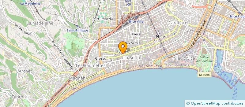 localisation de l'entreprise SCI AZUR à NICE