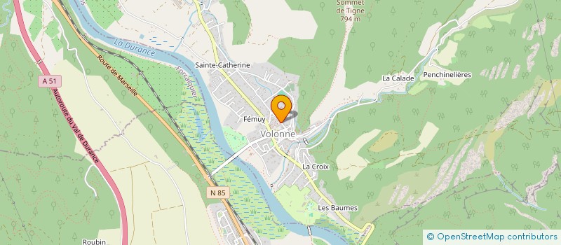 localisation de l'entreprise SCI AZUR BOURGEON  VOLONNE