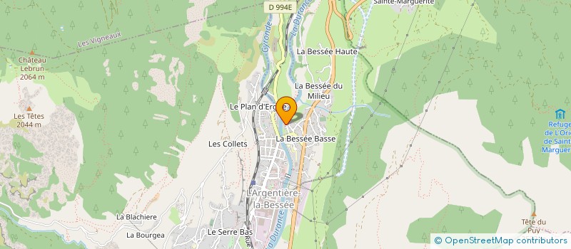 localisation de l'entreprise SCI AZUR DURANCE  L'ARGENTIERE-LA-BESSEE