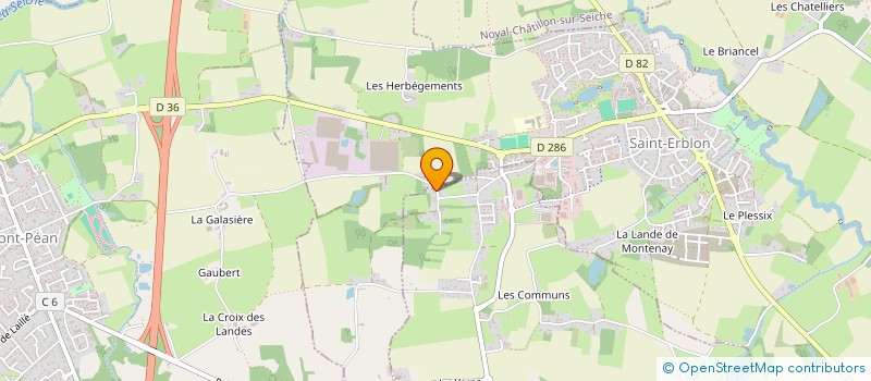 localisation de l'entreprise SCI AZUR LIBERAL à ORGERES