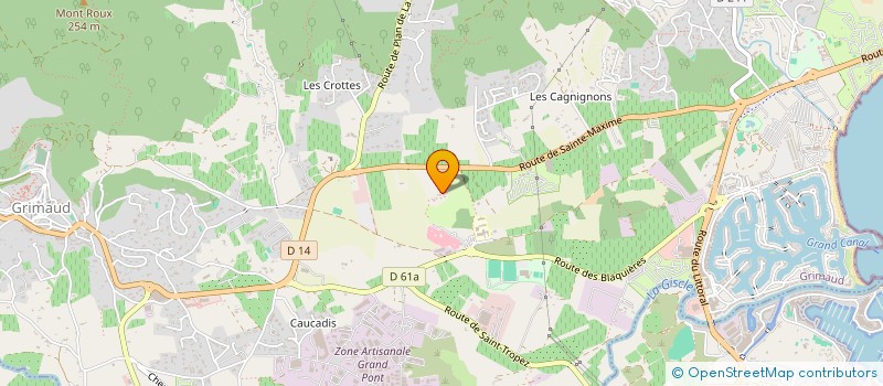 localisation de l'entreprise SCI AZUR LOISIRS à GRIMAUD