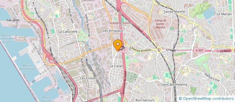 localisation de l'entreprise SCI AZUR MONTAGNE  MARSEILLE 14