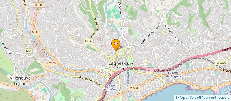localisation de l'entreprise SCI AZUR-ORTHO à CAGNES SUR MER